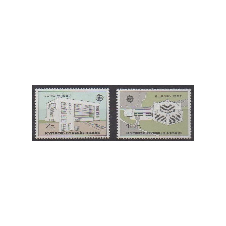 Acheter cette série de timbres de Chypre de l'année 1987 (No 677/678).