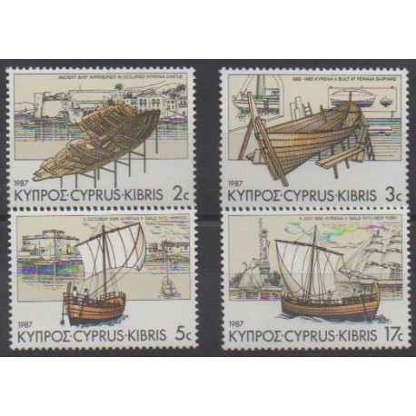 Cyprus - 1987 - Nb 679/682 - Boats