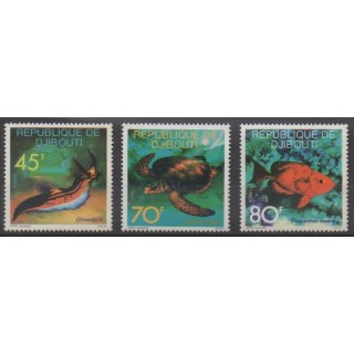 Buy this set of stamps of Djibouti of the year 1977 (Nb 465/467).