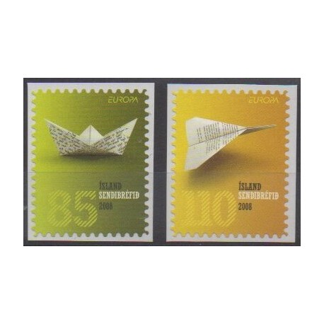 Islande - 2008 - No 1135/1136 - Service postal - Europa