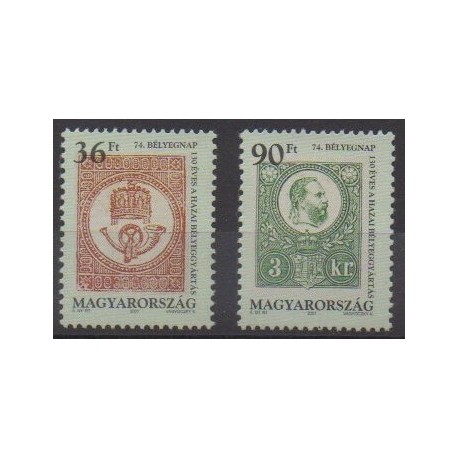Hungary - 2001 - Nb 3798/3799 - Stamps on stamps