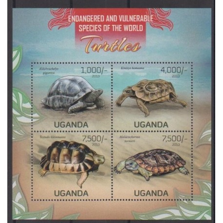 Uganda - 2013 - Nb 2494/2497 - Turtles - Endangered species - WWF
