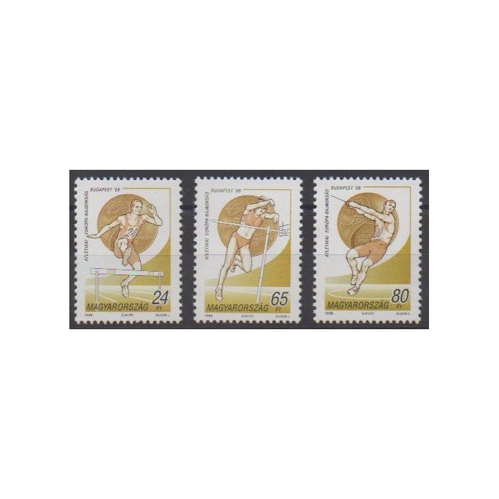 Buy this set of stamps of Hungary of the year 1998 (Nb 3638/3640).