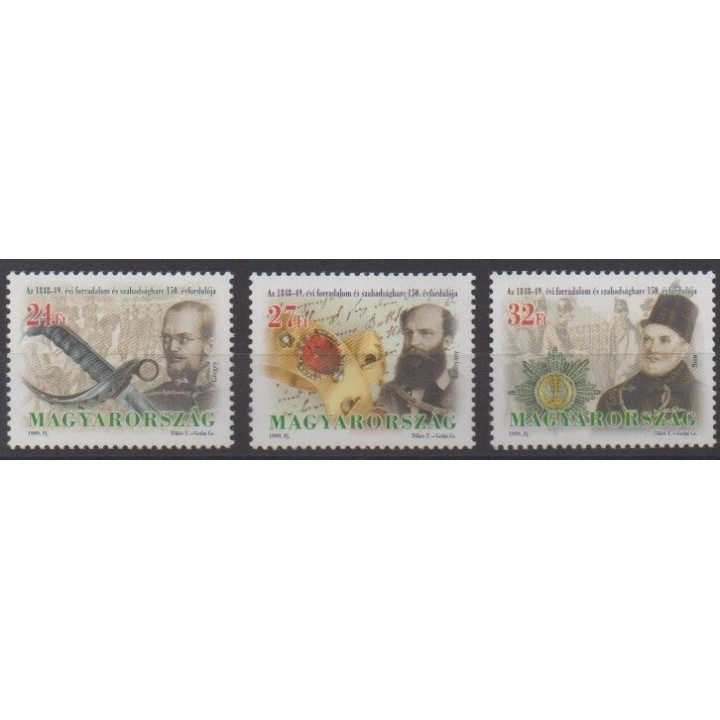 Buy this set of stamps of Hungary of the year 1999 (Nb 3659/3661).