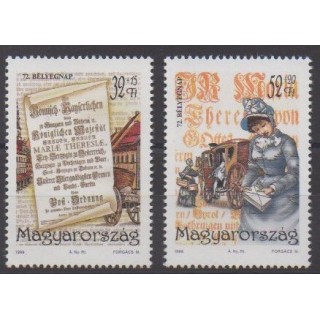 Buy this set of stamps of Hungary of the year 1999 (Nb 3681/3682).