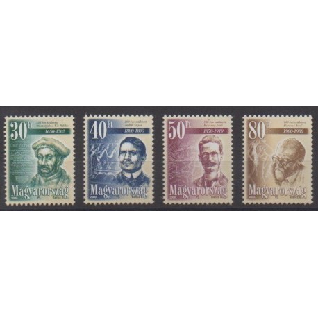 Hongrie - 2000 - No 3698/3701 - Célébrités