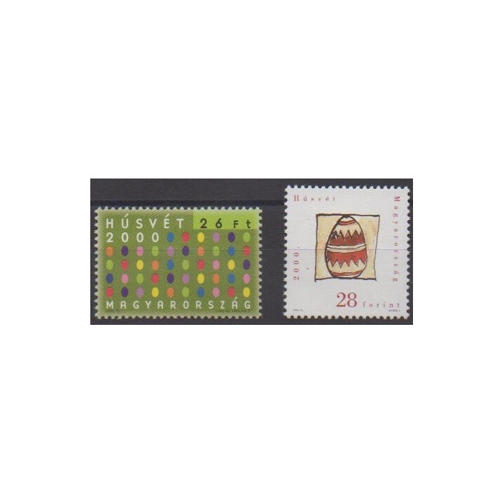 Buy this set of stamps of Hungary of the year 2000 (Nb 3711/3712).