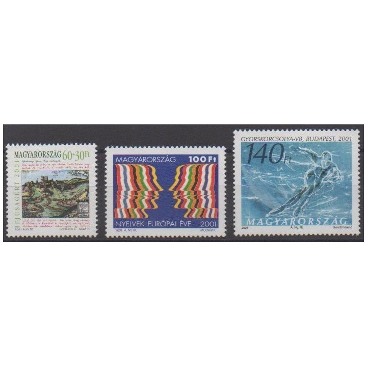 Acheter cette série de timbres de Hongrie de l'année 2001 (No 3763/3765).