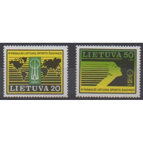 Lituanie - 1991 - No 413/414 - Sports divers