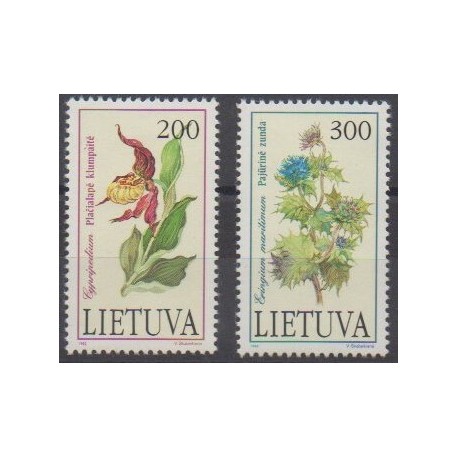 Lituanie - 1992 - No 430/431 - Fleurs