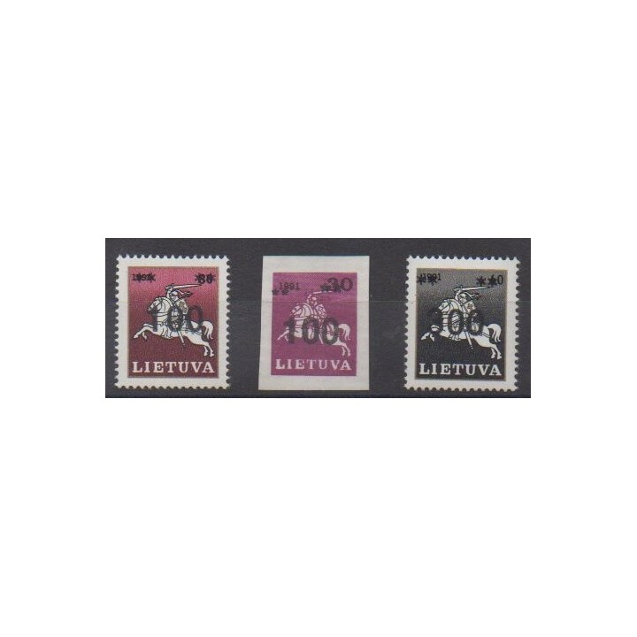 Acheter cette série de timbres de Lituanie  de l'année 1993 (No 442/444).