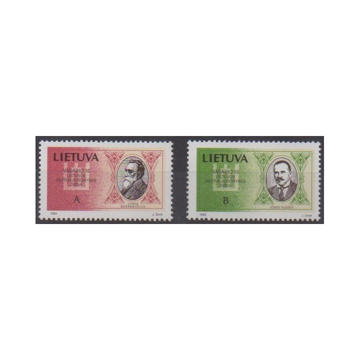 Buy this set of stamps of Lithuania of the year 1993 (Nb 448/449).
