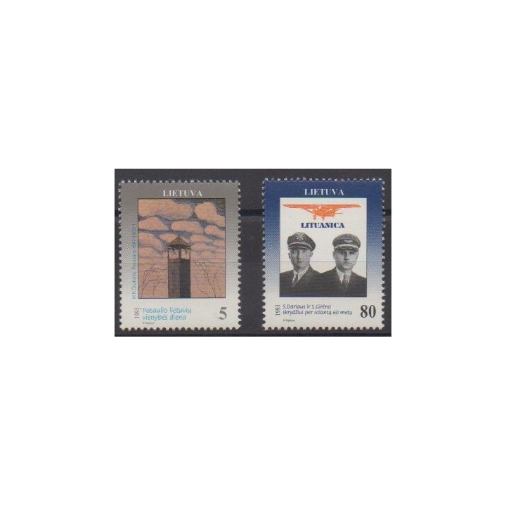Acheter cette série de timbres de Lituanie  de l'année 1993 (No 461/462).