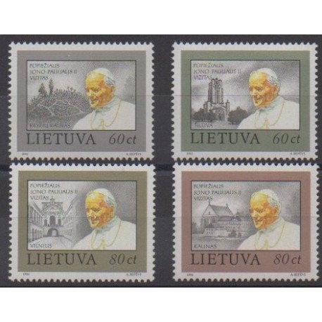 Lituanie - 1993 - No 463/466 - Papauté