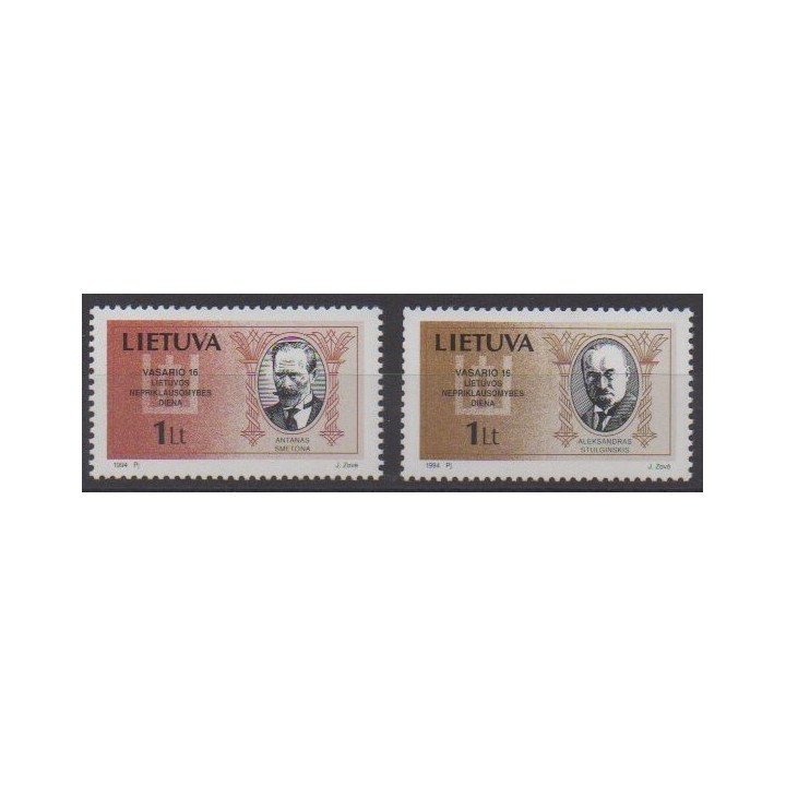 Acheter cette série de timbres de Lituanie  de l'année 1994 (No 478/479).