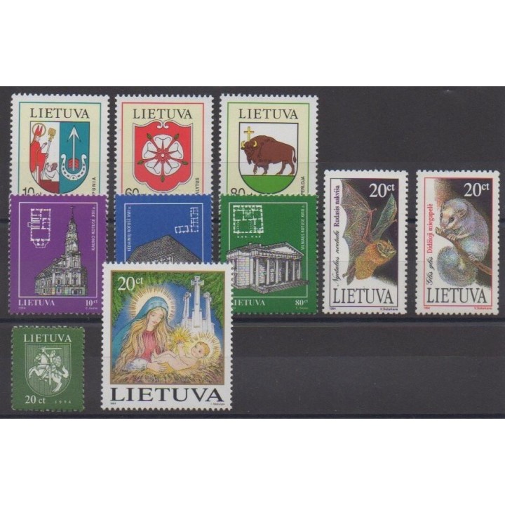 Buy this set of stamps of Lithuania of the year 1994 (Nb 492/501).