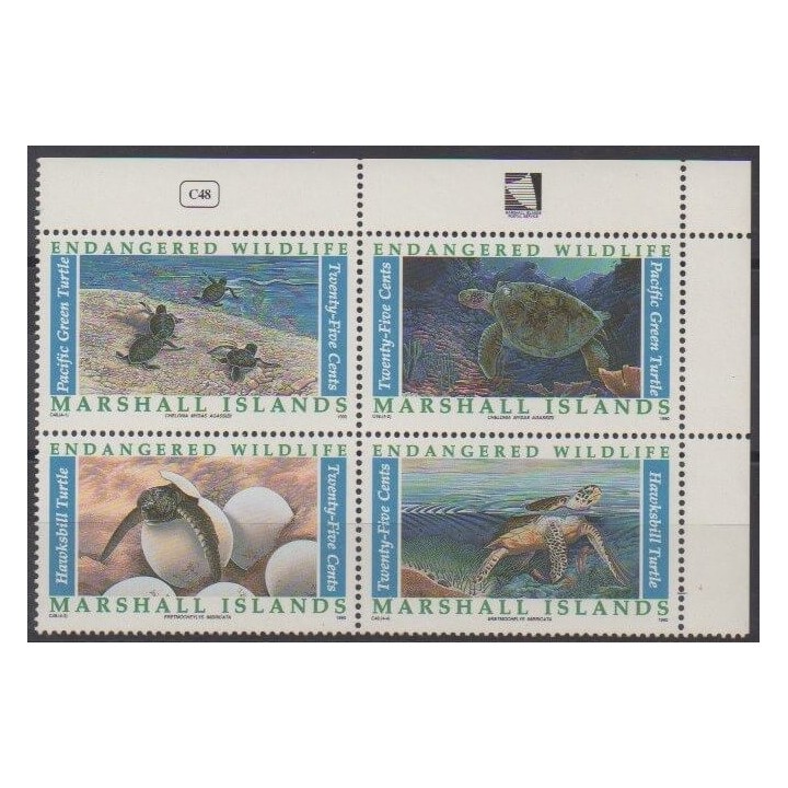 Acheter cette série de timbres de Marshall de l'année 1990 (No 296/299).