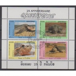 Laos - 1997 - Nb BF136A - Turtles - Endangered species - WWF - Used