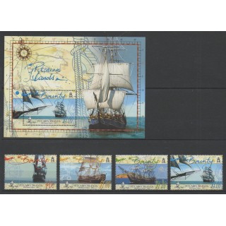 Timbres - bateaux - Pitcairn - 2005 - No 634/637 - BF 35