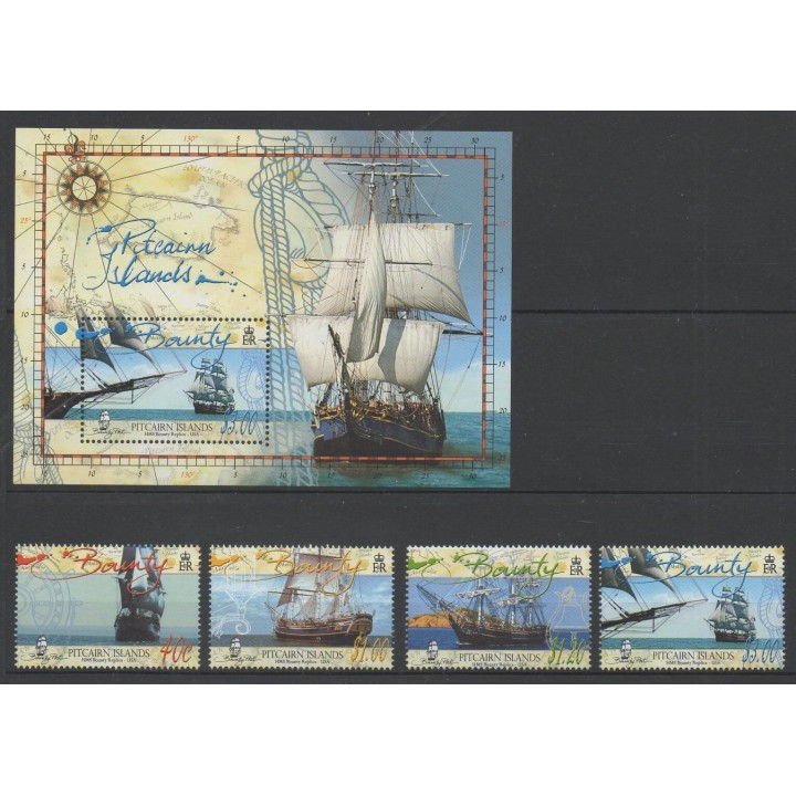 Timbres - bateaux - Pitcairn - 2005 - No 634/637 - BF 35