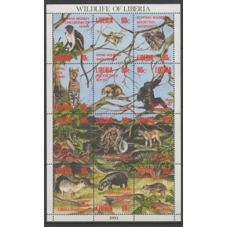Timbres - animaux divers - Liberia - 1993 - No 1231/1242