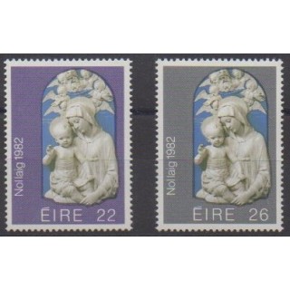 Buy this set of stamps of Ireland of the year 1982 (Nb 485/486).