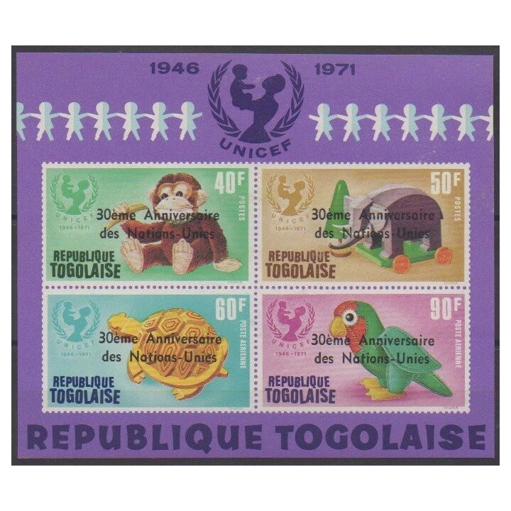 Acheter ce bloc-feuillet du Togo de l'année 1975 (No BF90).