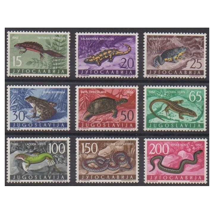 Acheter cette série de timbres de Yougoslavie de l'année 1962 (No 905/913).