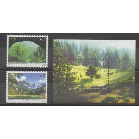 Timbres - arbres - Kosovo - 2011 - No 81/82 - BF 10