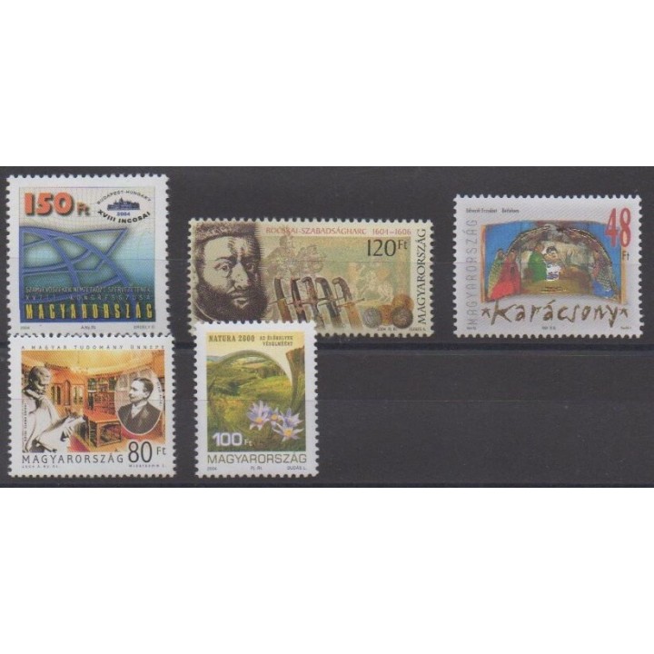 Acheter cette série de timbres de Hongrie de l'année 2004 (No 4036/4040).