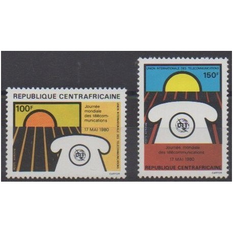 Centrafricaine (République) - 1980 - No PA219/PA220 - Télécommunications