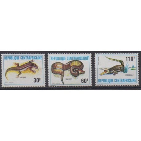 Centrafricaine (République) - 1981 - No PA240/PA242 - Reptiles