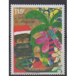 Polynesia - 1997 - Nb 554 - Children's drawings - Christmas
