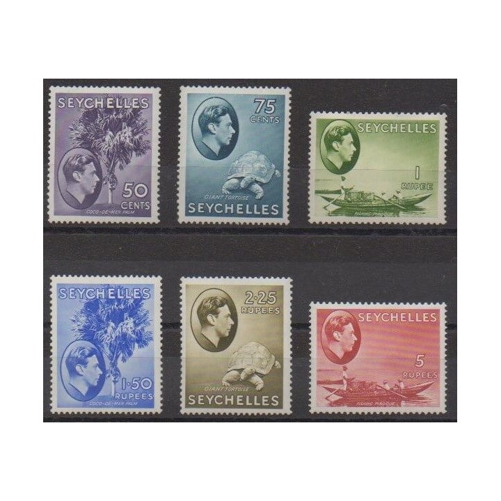 Buy this set of stamps of Seychelles of the year 1938 (Nb 127/132).
