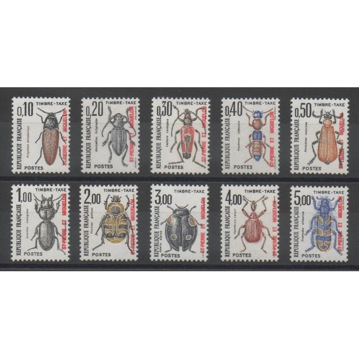 Timbres - insectes - Saint-Pierre et Miquelon - 1986 - No T82/T91