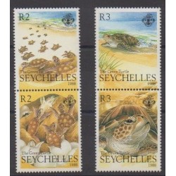 Seychelles - 1988 - Nb 647/650 - Turtles