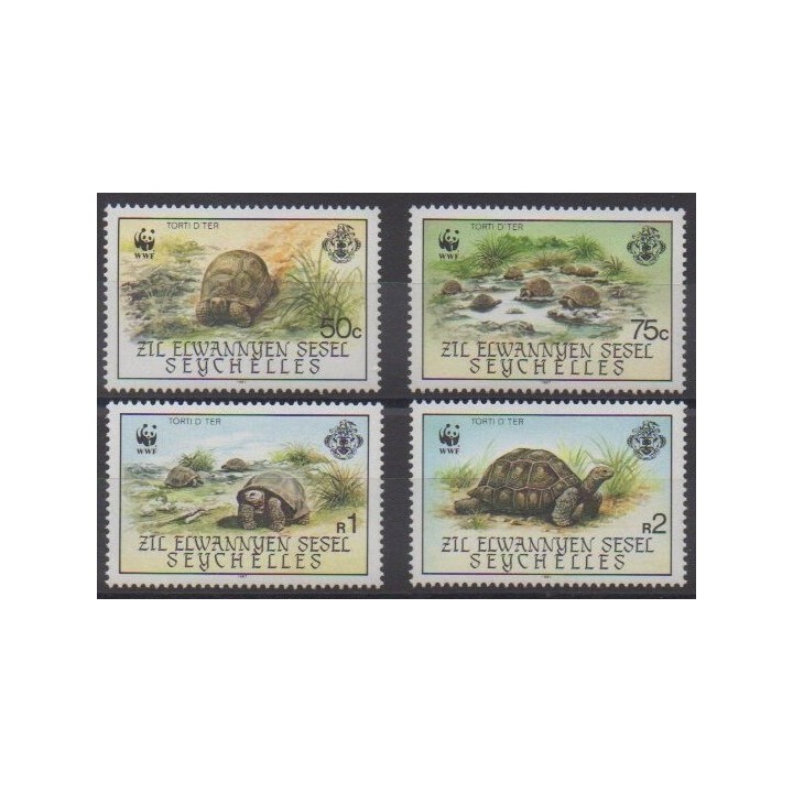 Acheter cette série de timbres des Seychelles Zil Eloigne Sesel de l'année 1987 (No 154/157).
