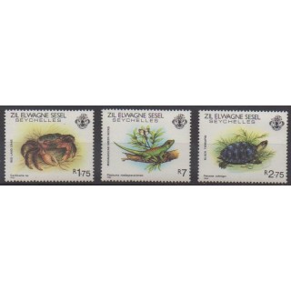 Acheter cette série de timbres des Seychelles Zil Eloigne Sesel de l'année 1983 (No 60/62).