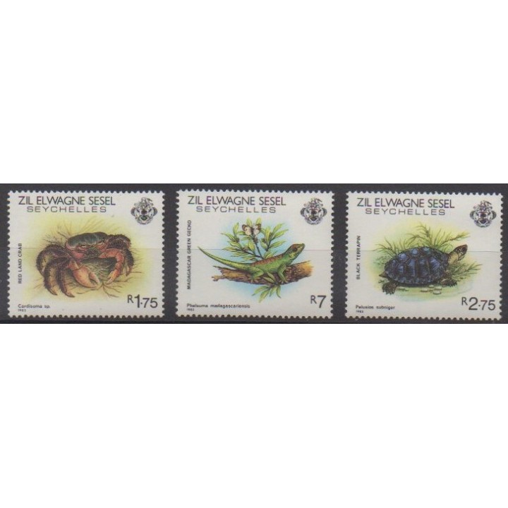 Buy this set of stamps of Seychelles Zil Eloigne Sesel of the year 1983 (Nb 60/62).
