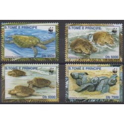 Saint Thomas and Prince - 2001 - Nb 1321/1324 - Turtles