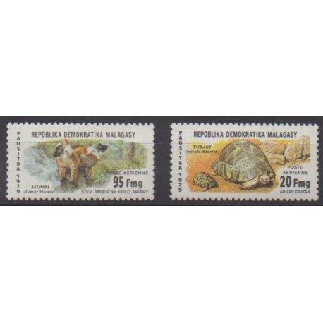 Madagascar - 1979 - No PA177/PA178 - Tortues - Animaux