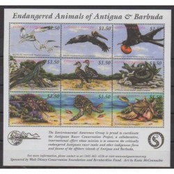 Antigua and Barbuda - 2002 - Nb 3211/3219 - Animals - Endangered species - WWF