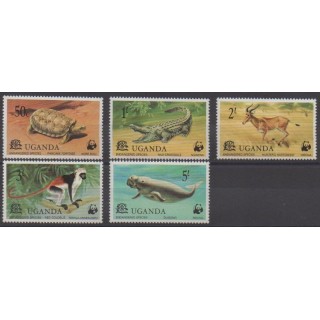 Acheter cette série de timbres d'Ouganda de l'année 1977 (No 142/146).