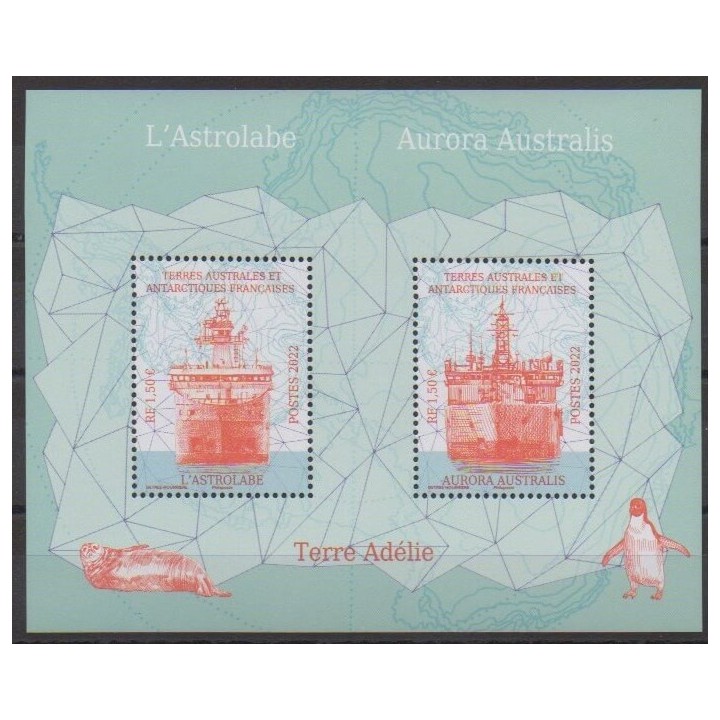 Buy this stamp of FSAL of the year 2022 (Astrolabe - Aurora Australis).