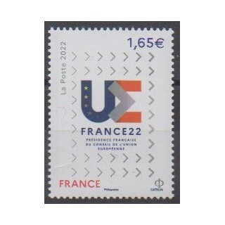 Acheter ce timbre de France de l'année 2022 (Présidence du conseil de l'UE).