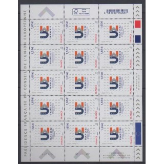 Buy this souvenir sheet  of France of the year 2022 (Nb F46 - Présidence conseil UE).