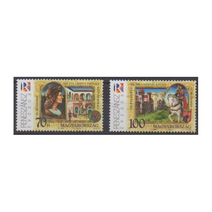 Acheter cette série de timbres de Hongrie de l'année 2008 (No 4255/4256).