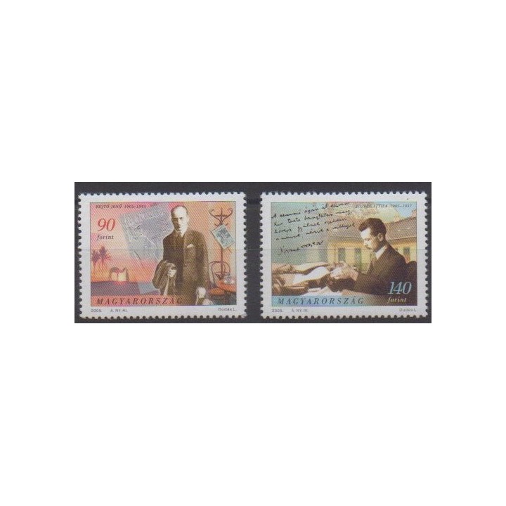 Acheter cette série de timbres de Hongrie de l'année 2005 (No 4058/4059).