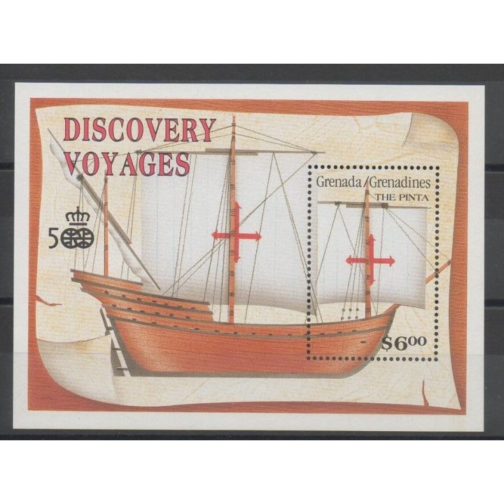 Stamps - Christophe Colomb - Grenadines - 1991 - Nb BF 218