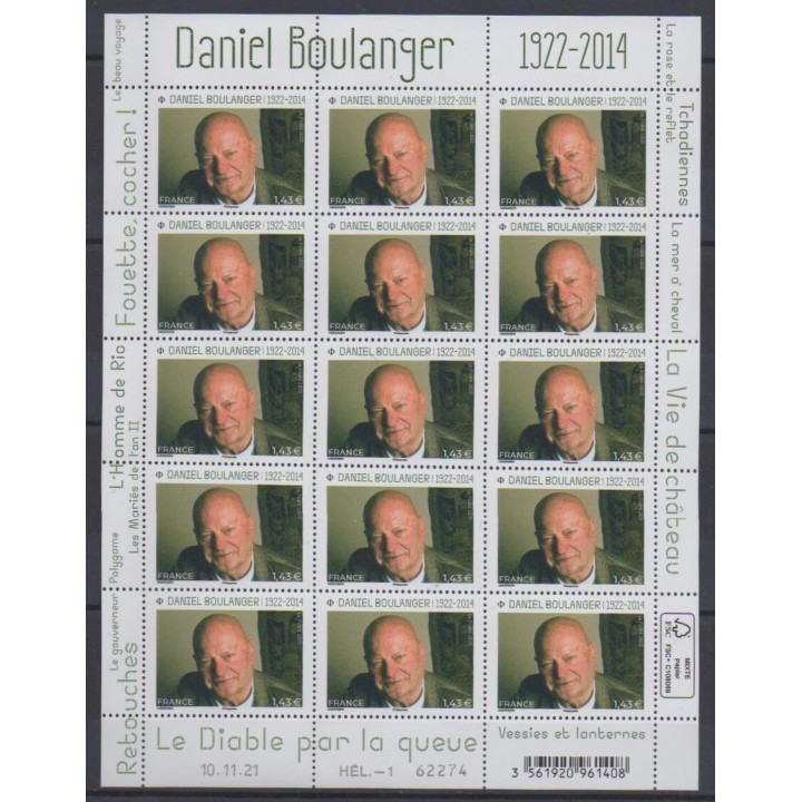 Buy this souvenir sheet  of France of the year 2022 (Nb F48 - Daniel Boulanger).